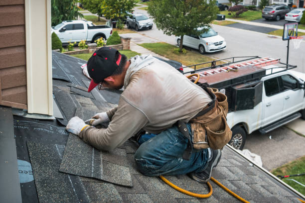 Professional Flat Roof Repair technician working in Loretto, MN